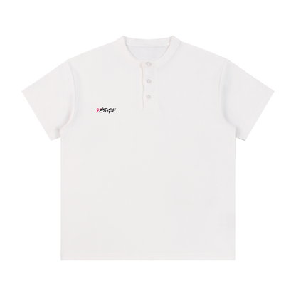 VÉRON Saint-Germain unisex polo shirt front view white edition. 

