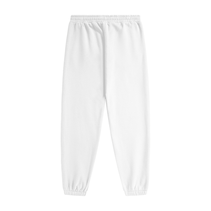 White sweatpants on a white background