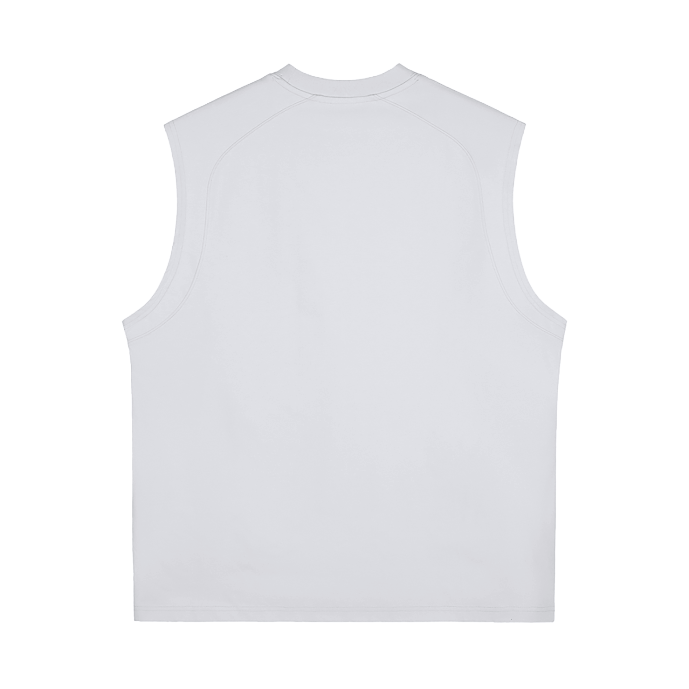 White sleeveless shirt on a white background