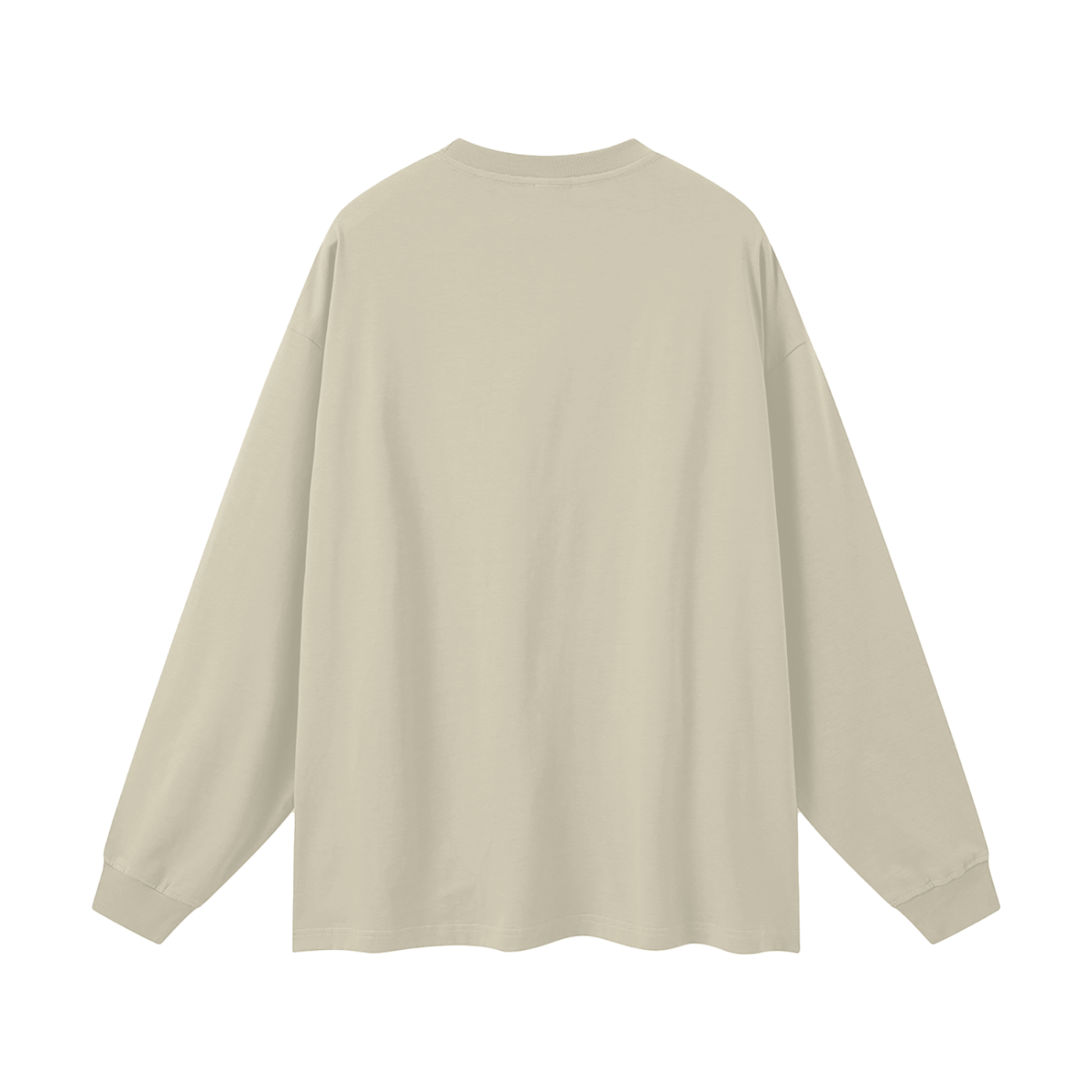 Beige long-sleeve shirt on a white background