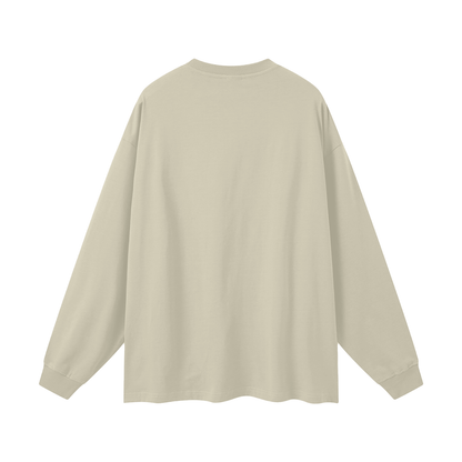 Beige long-sleeve shirt on a white background