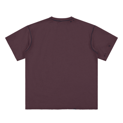 Maroon t-shirt on a white background