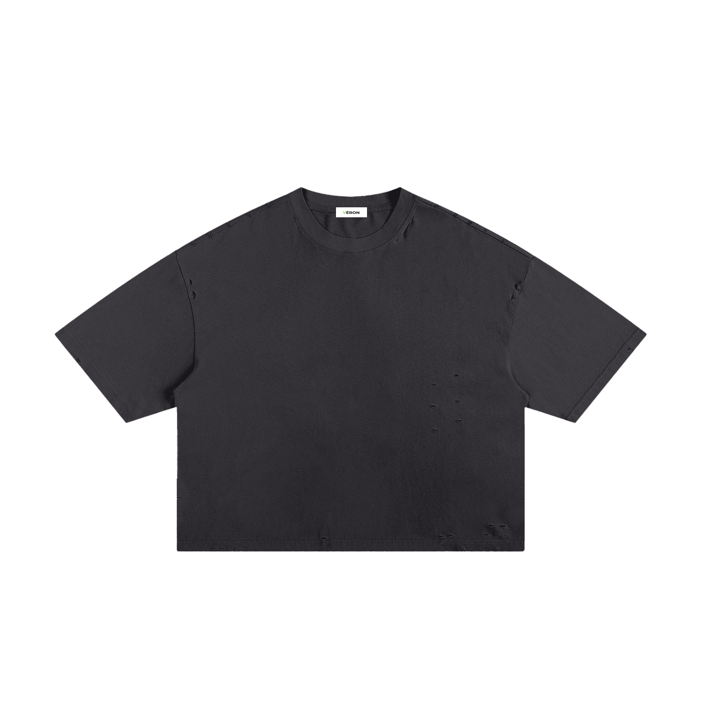 Black t-shirt on a white background
