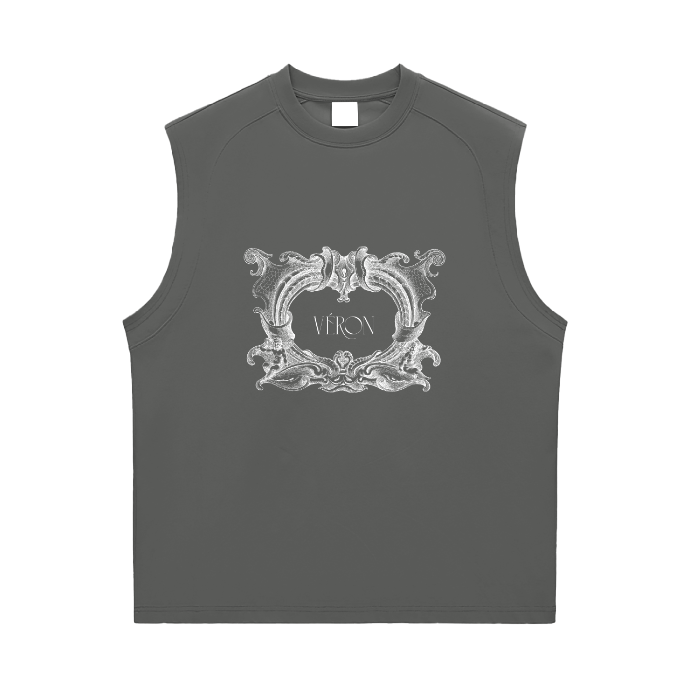 Luxury cotton fabric close-up of VÉRON Riviera tank top