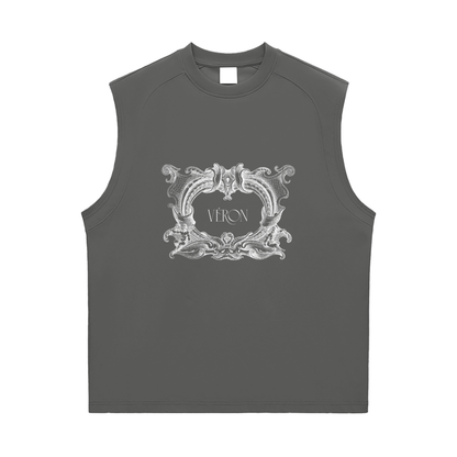 Luxury cotton fabric close-up of VÉRON Riviera tank top