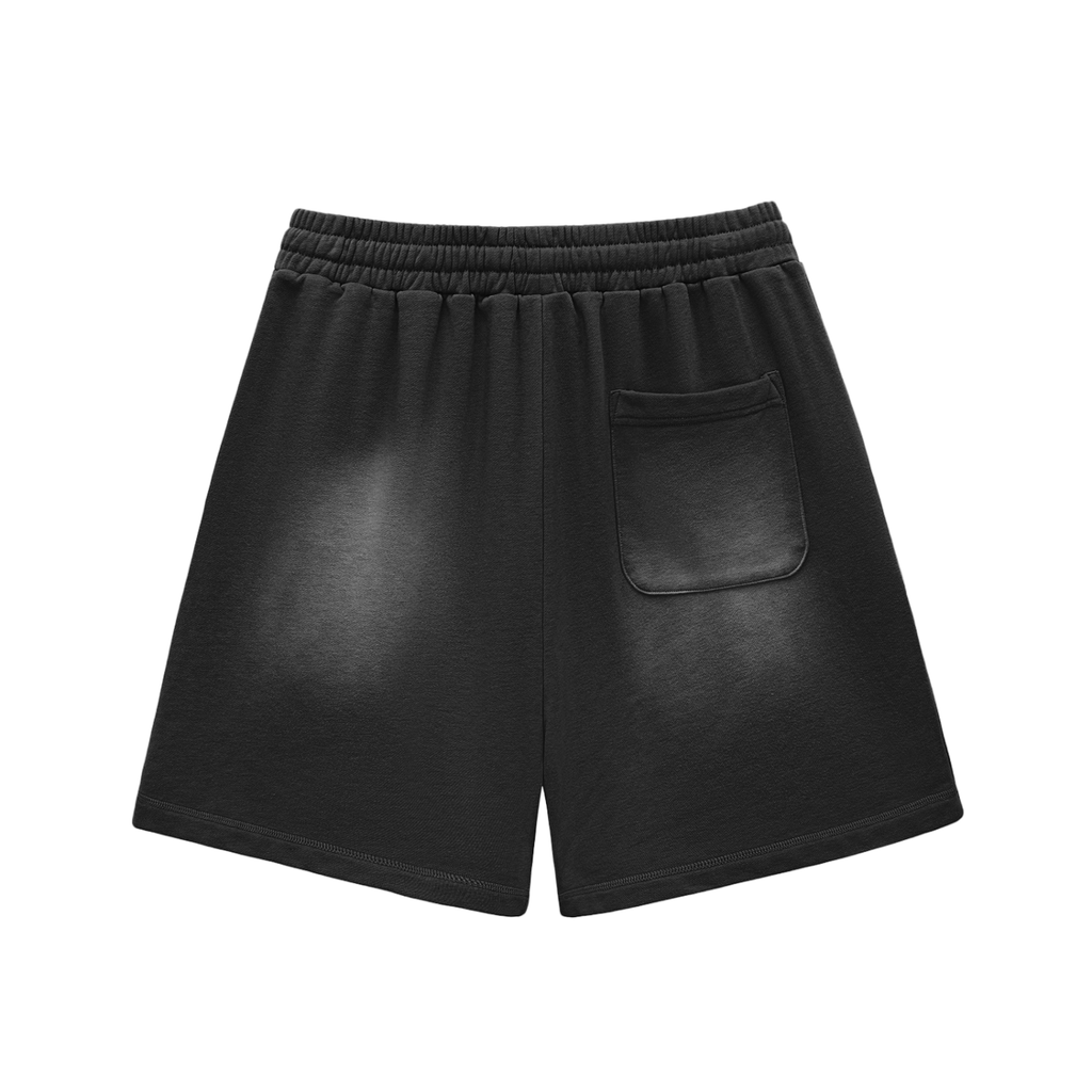 VERON Black shorts with a pocket on a white background