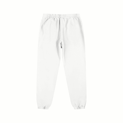 White sweatpants on a white background