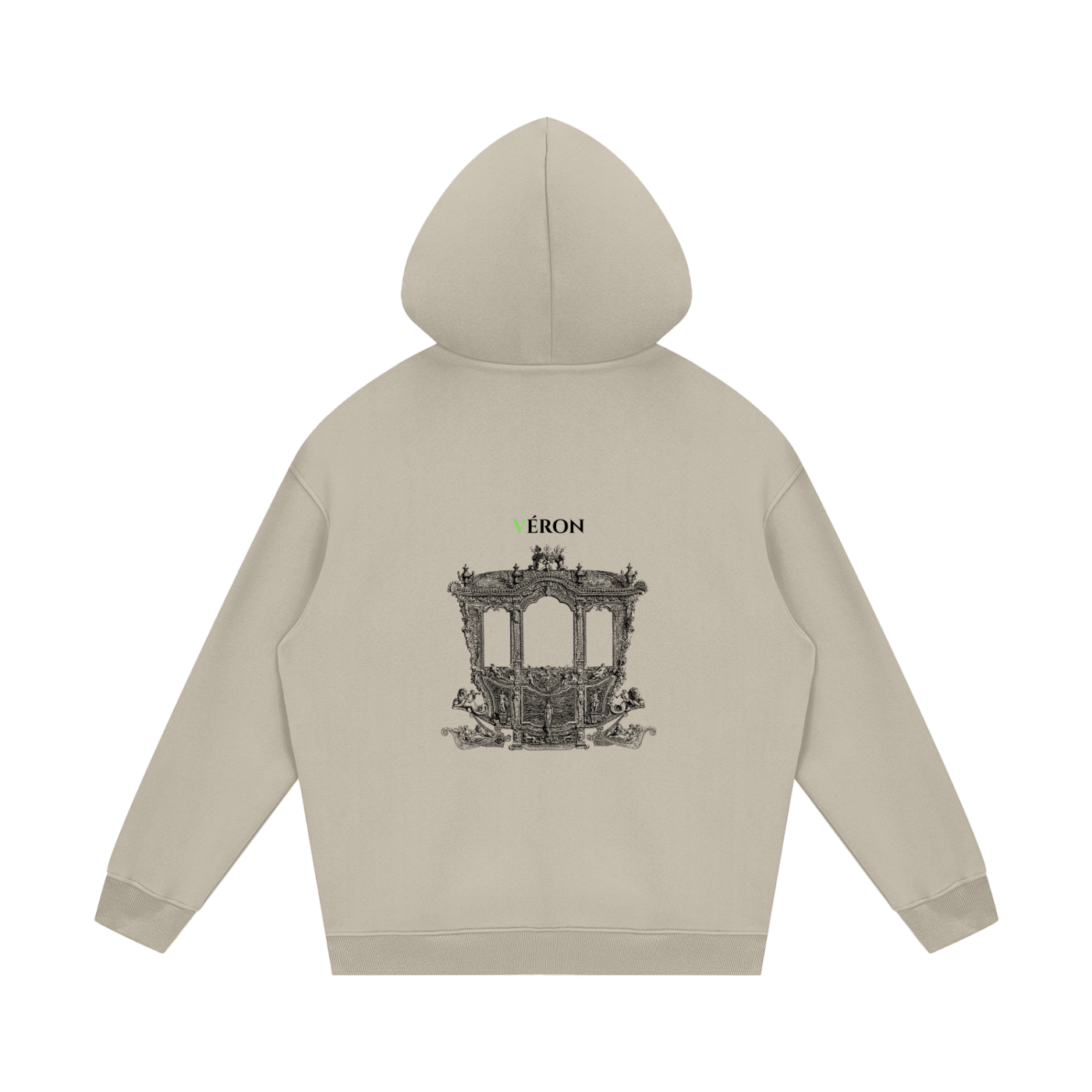 Model styling VÉRON Élixir Cristal luxury streetwear hoodie 7
