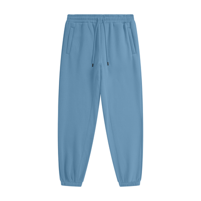 Blue sweatpants on a white background