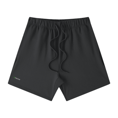 VERON Black shorts with a brand logo on a white background