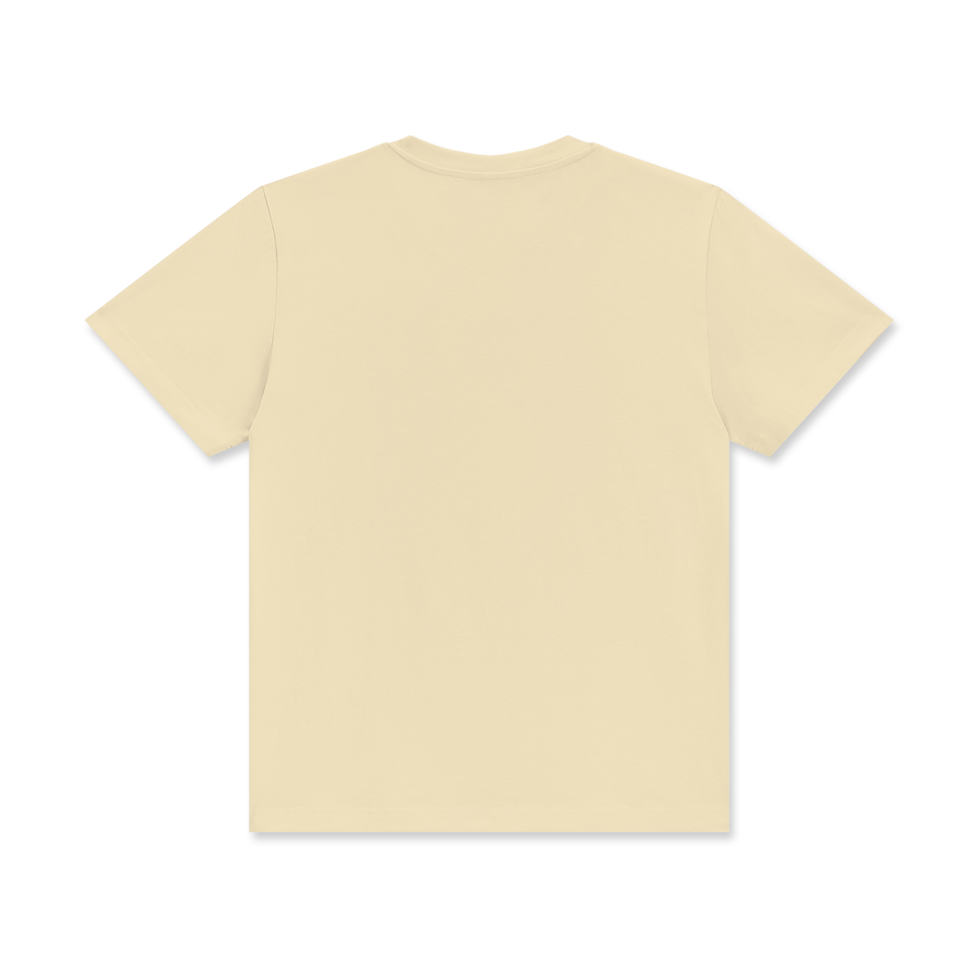 VÉRON Le Classique premium unisex t-shirt back view in Beige.