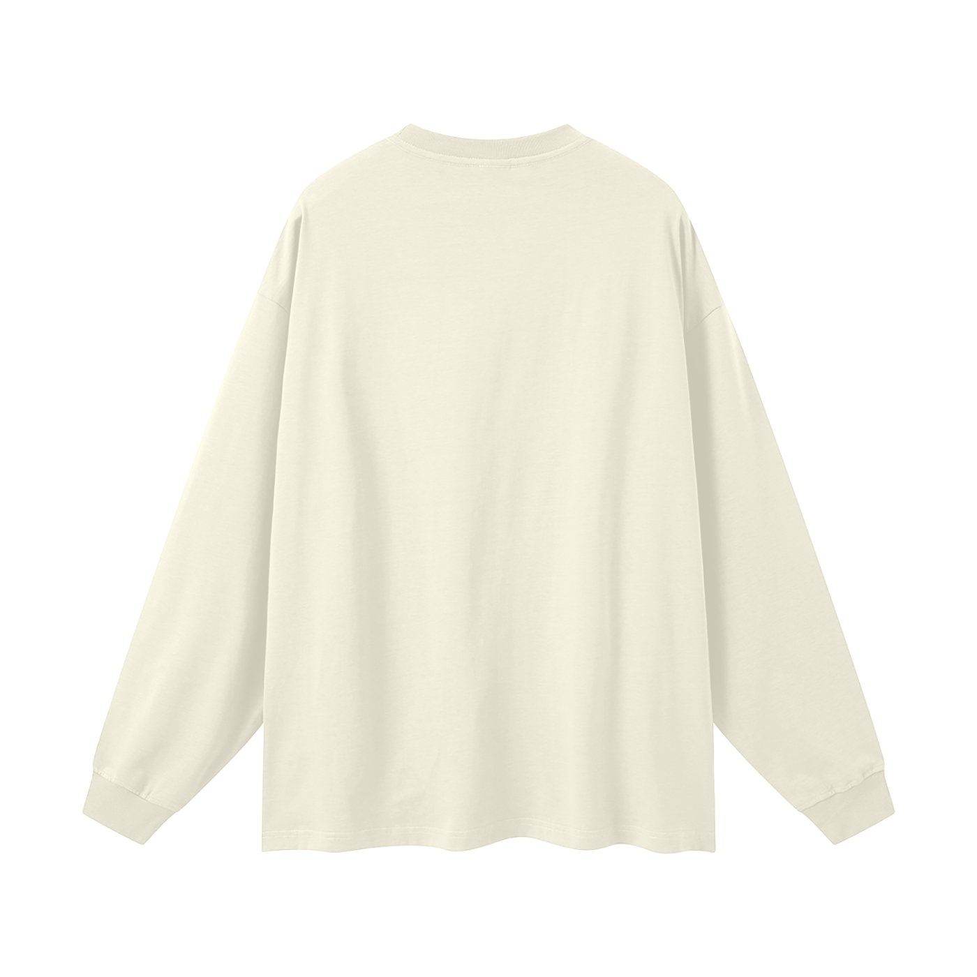 Beige long-sleeve shirt on a white background