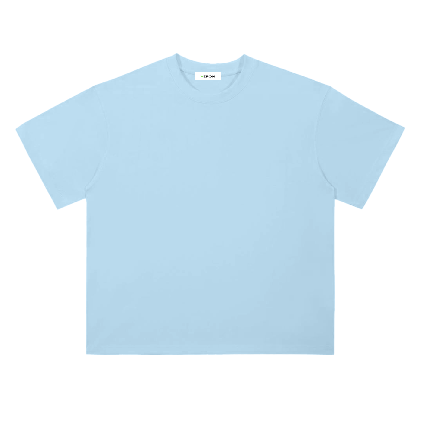 Light blue t-shirt on a white background