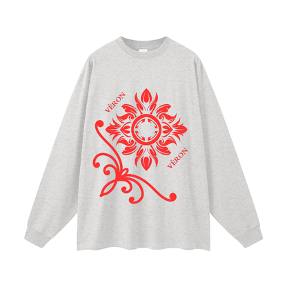 VÉRON Rouge Magnum premium oversized long sleeve shirt 11