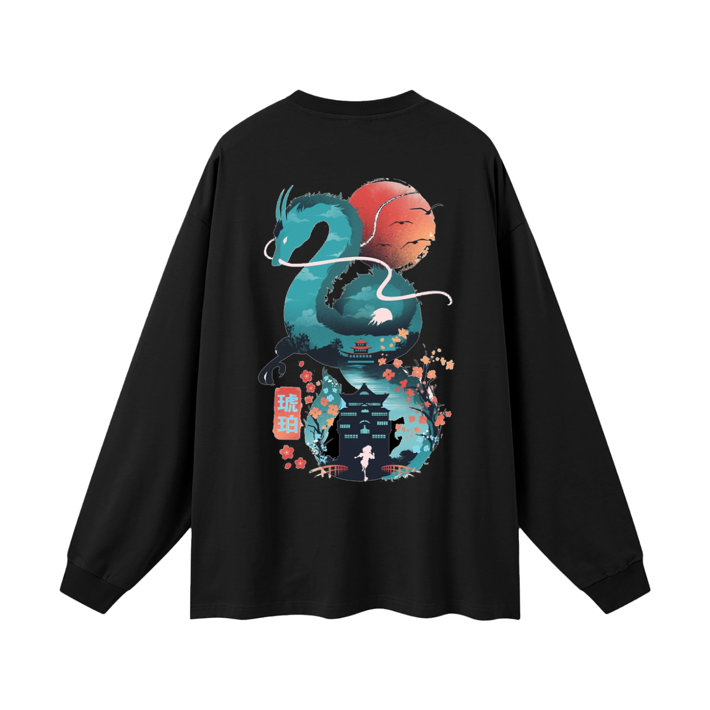 Model wearing VÉRON oversized long sleeve shirt streetwear fit 2