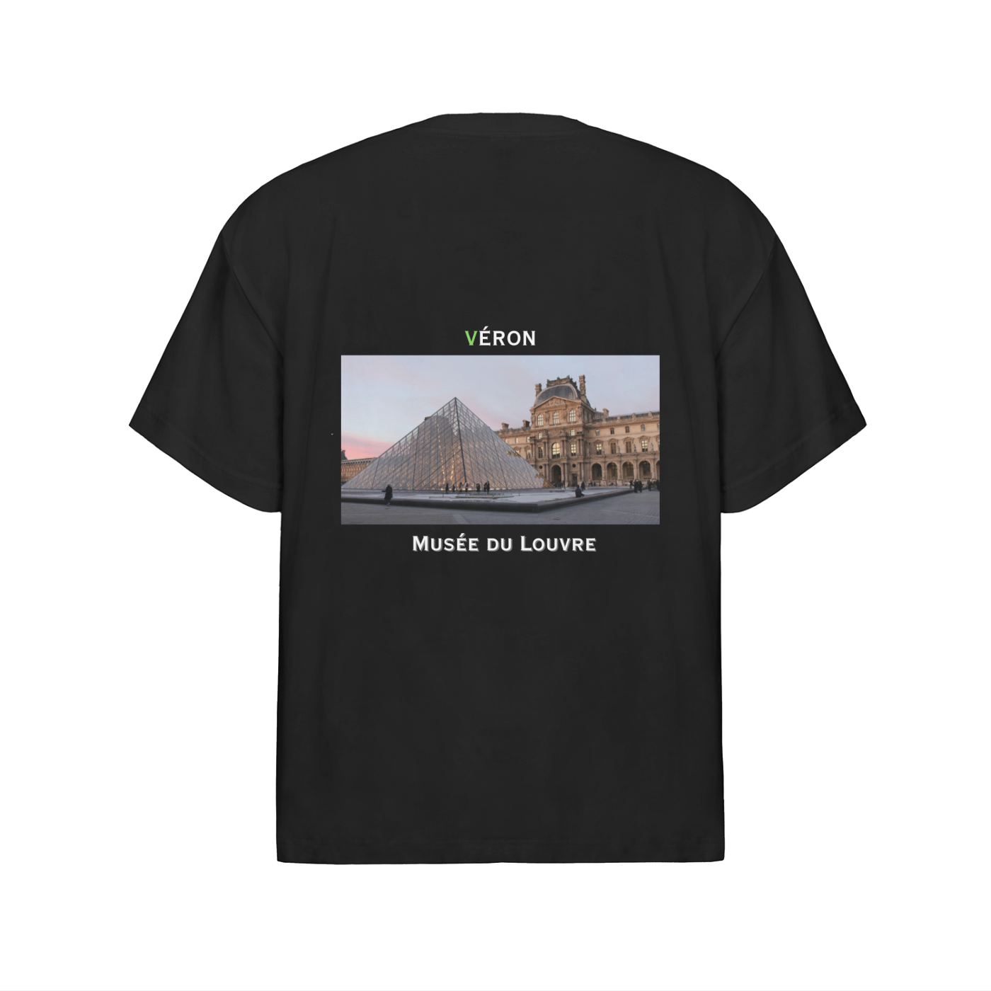 Male model styling VÉRON Musée du Louvre designer graphic tee 2