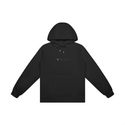 VÉRON Premium Classic Unisex Hoodie front view in black.

