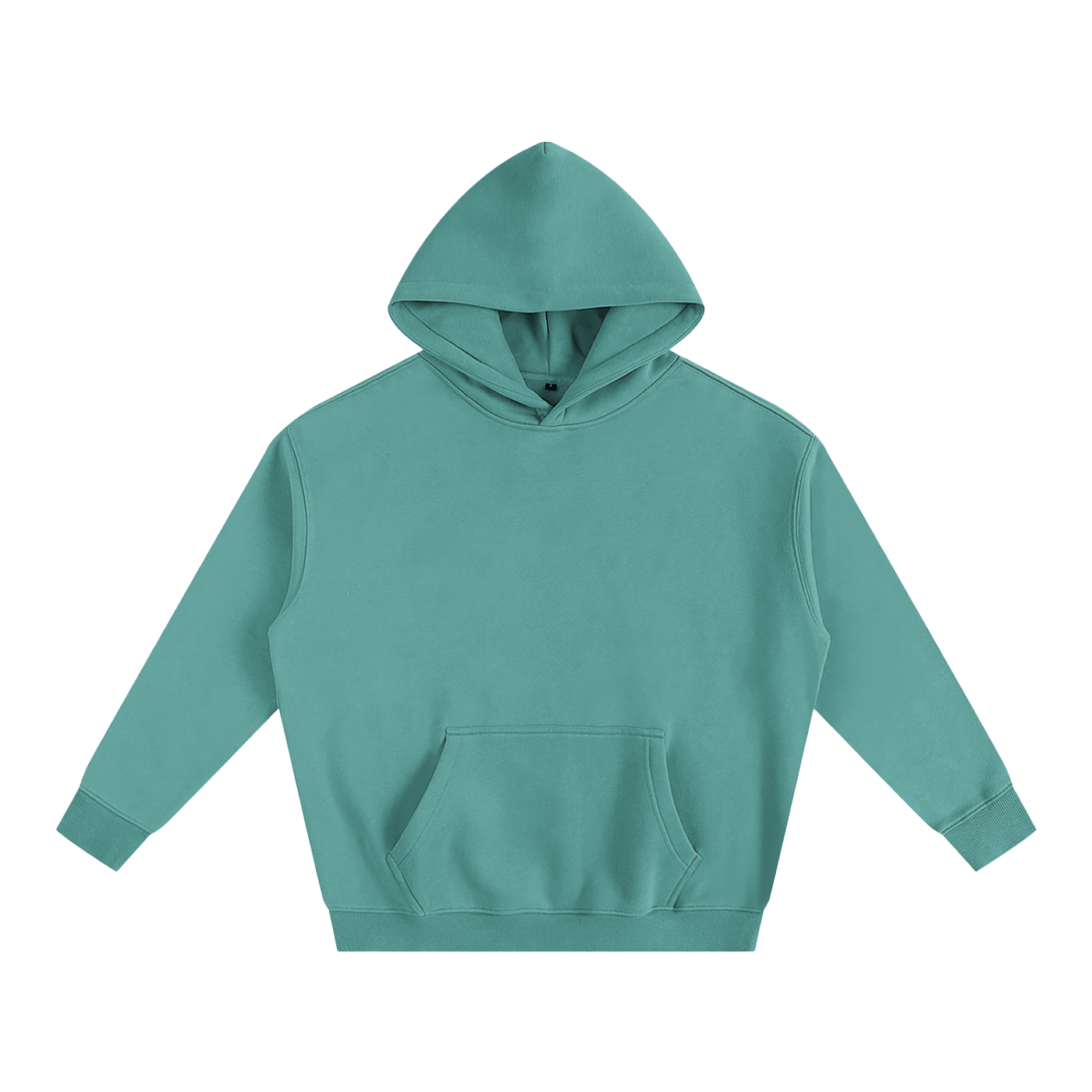 Teal hoodie on a white background