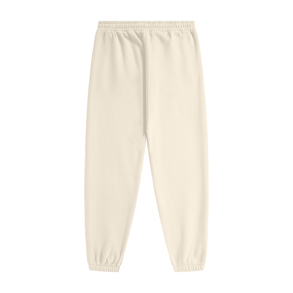Beige sweatpants on a white background
