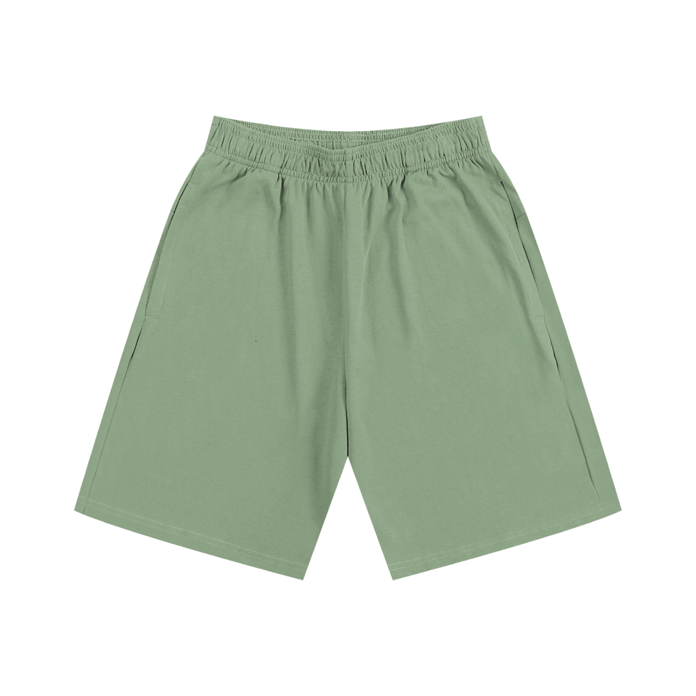Green shorts on a white background