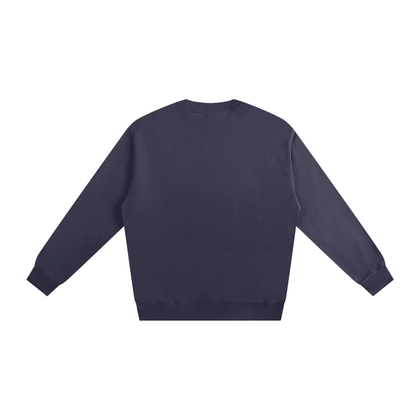 Navy blue sweatshirt on a white background