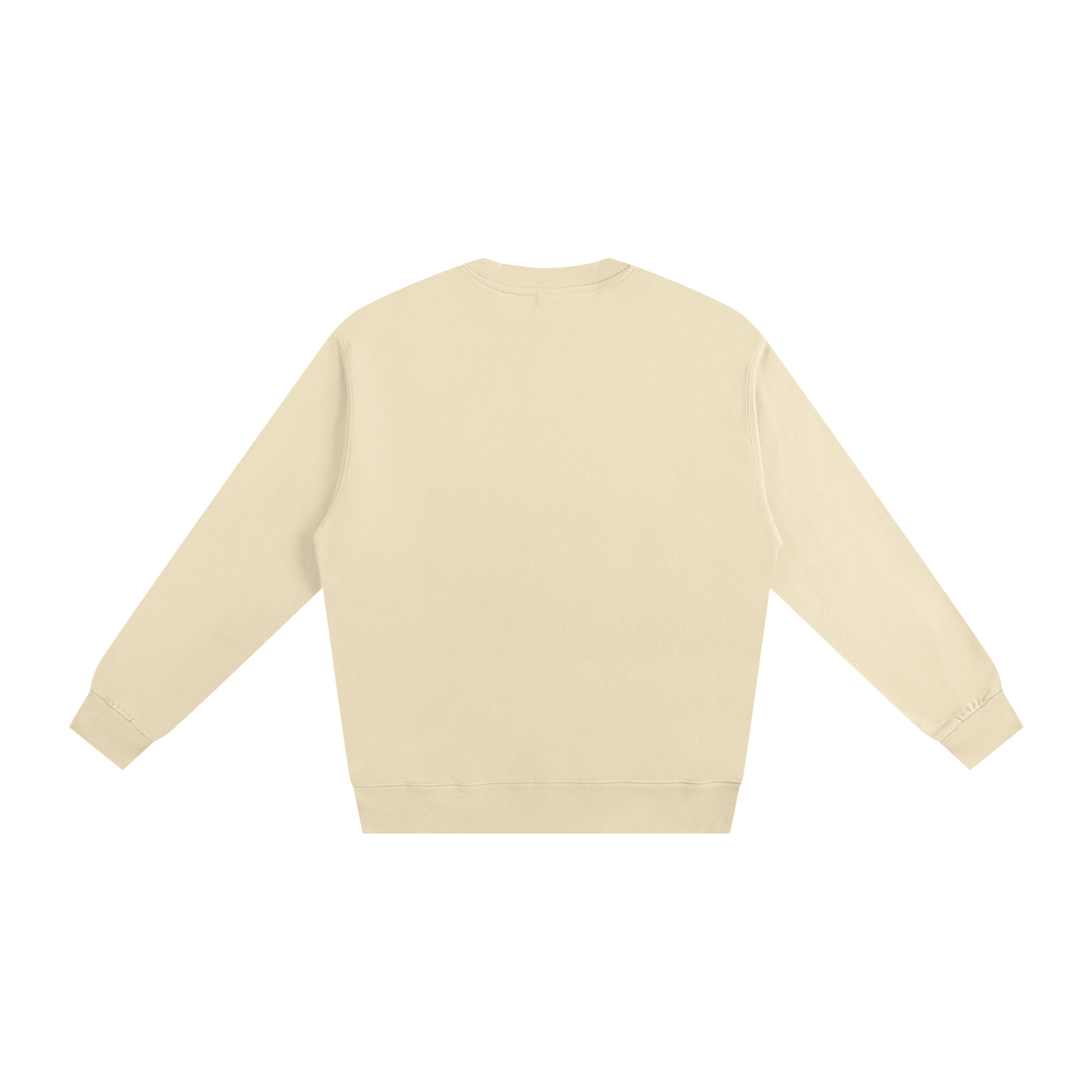 Back view of heavyweight VÉRON premium sweater.

