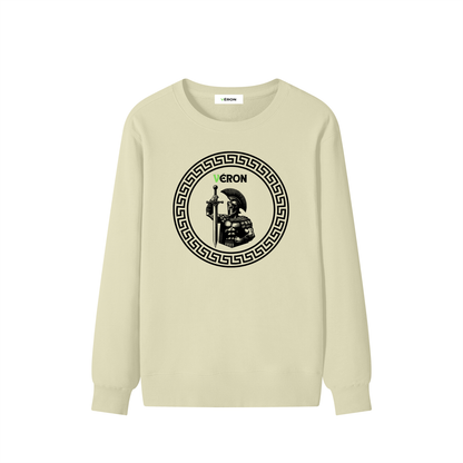Model wearing VÉRON Le Cavalier knit sweater streetwear style 6