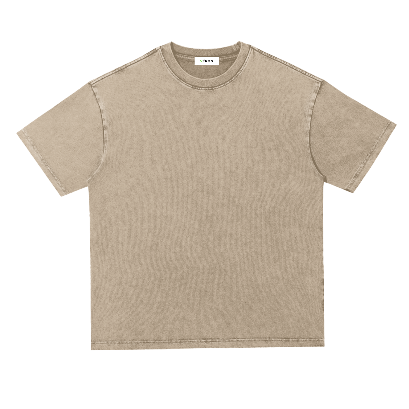 Beige t-shirt on a white background
