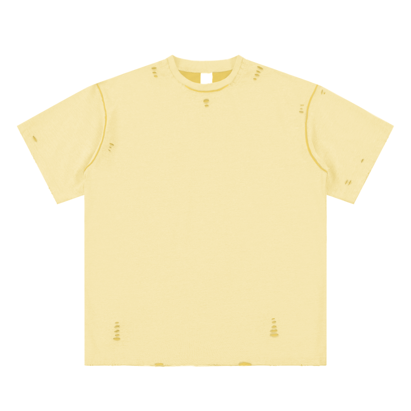 Yellow t-shirt on a white background