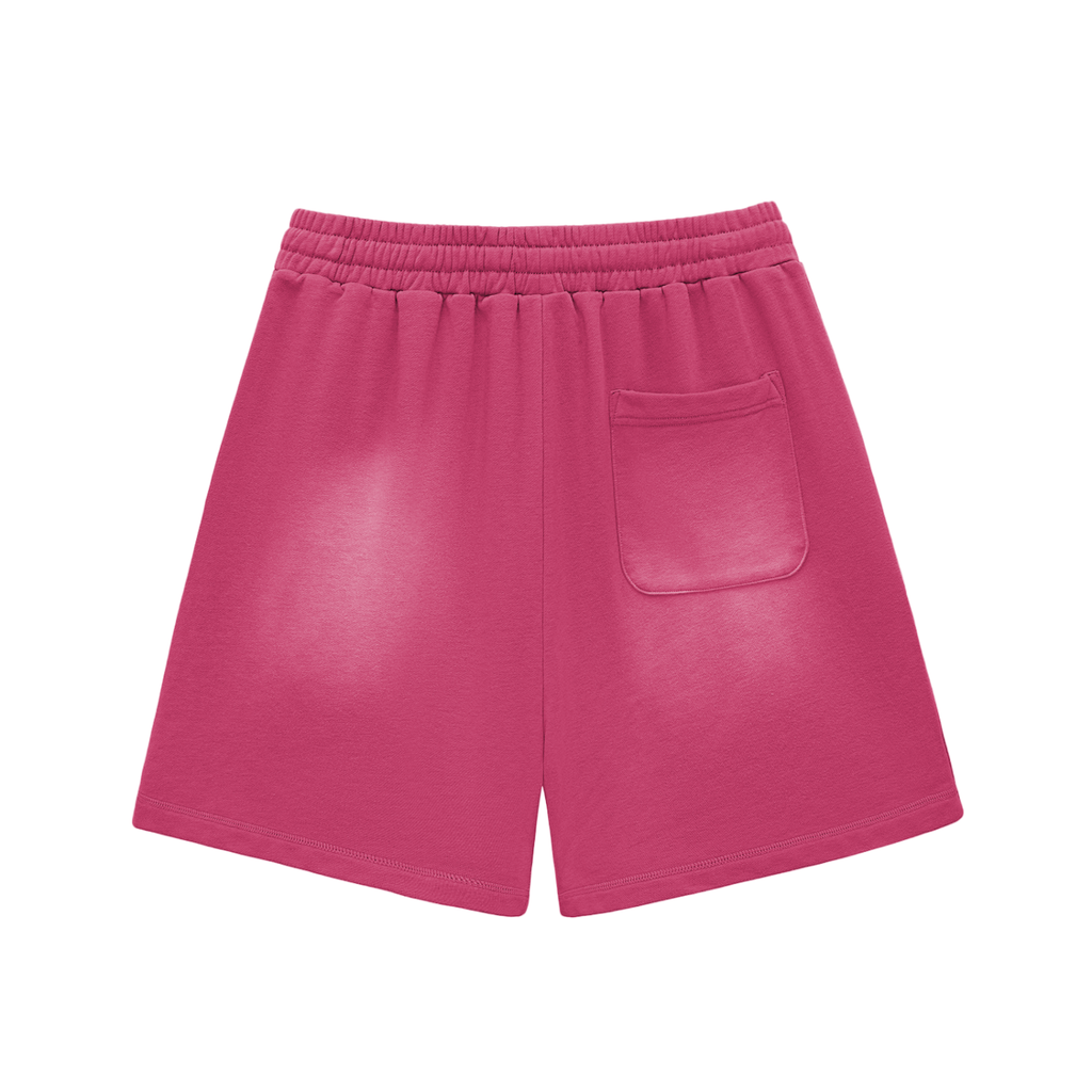 VERON Pink shorts with a pocket on a white background
