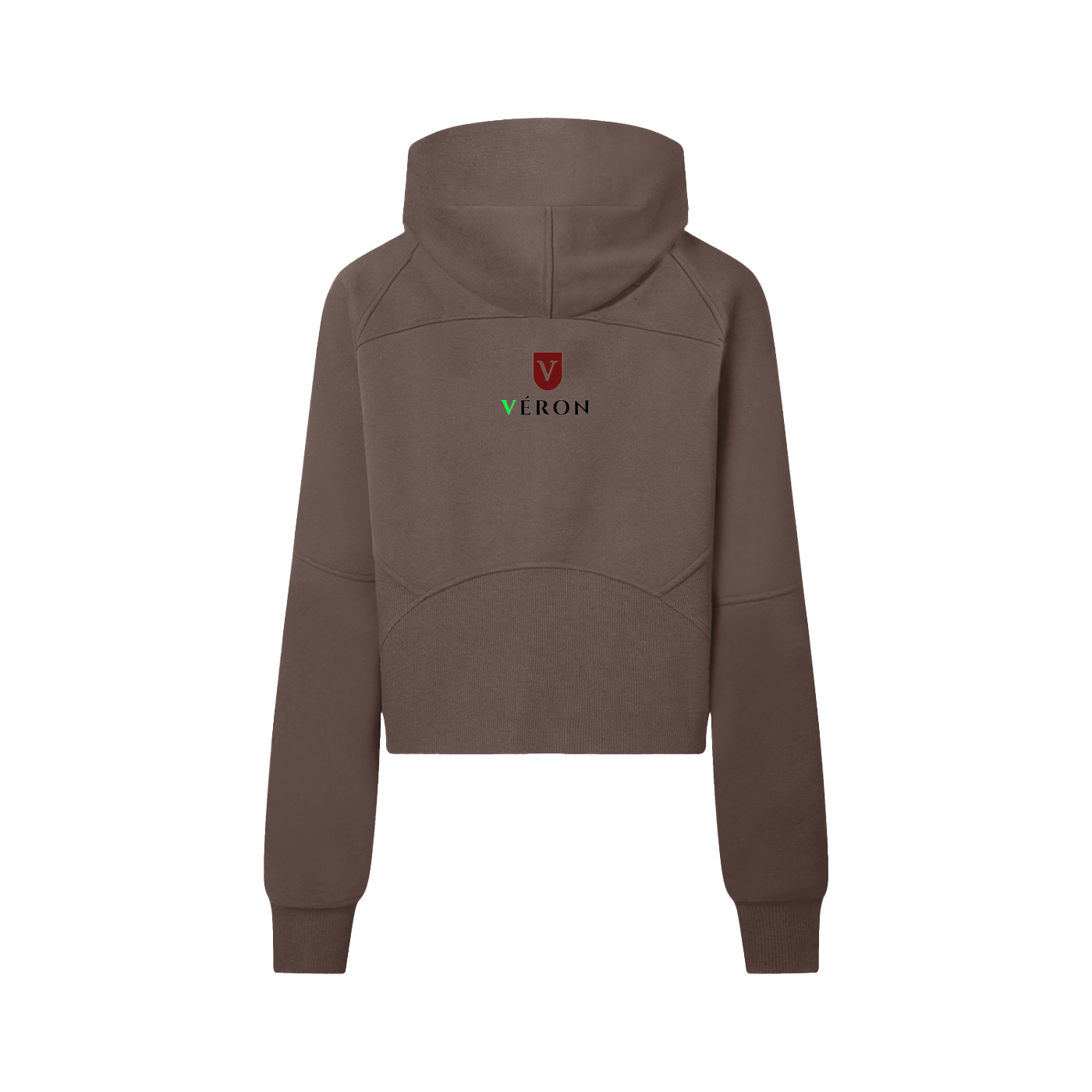 Back view of VÉRON Medeline fitted half-zip women's hoodie 1.