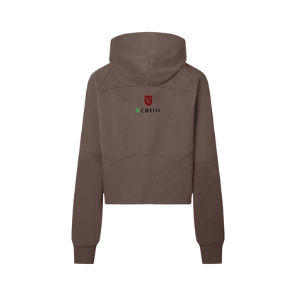 Back view of VÉRON Medeline fitted half-zip women's hoodie 1.