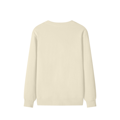 VÉRON Le PADRE premium unisex sweatshirt back view in beige