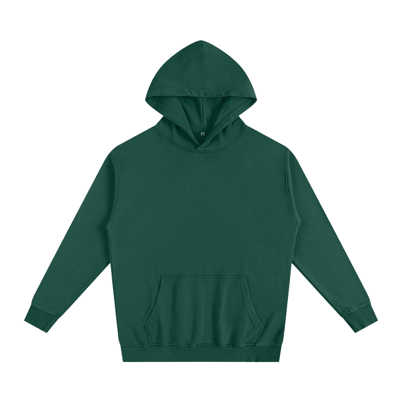 Green hoodie on a white background