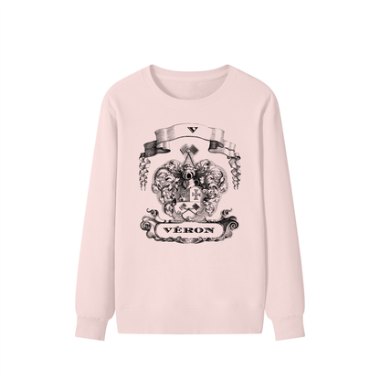 VÉRON Le PADRE premium unisex sweatshirt front view in pink
