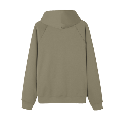 Green hoodie on a white background