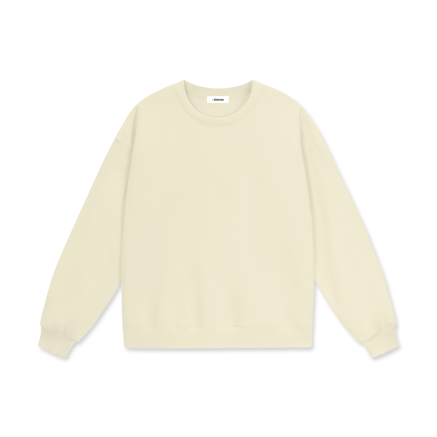 Beige sweater on a white background