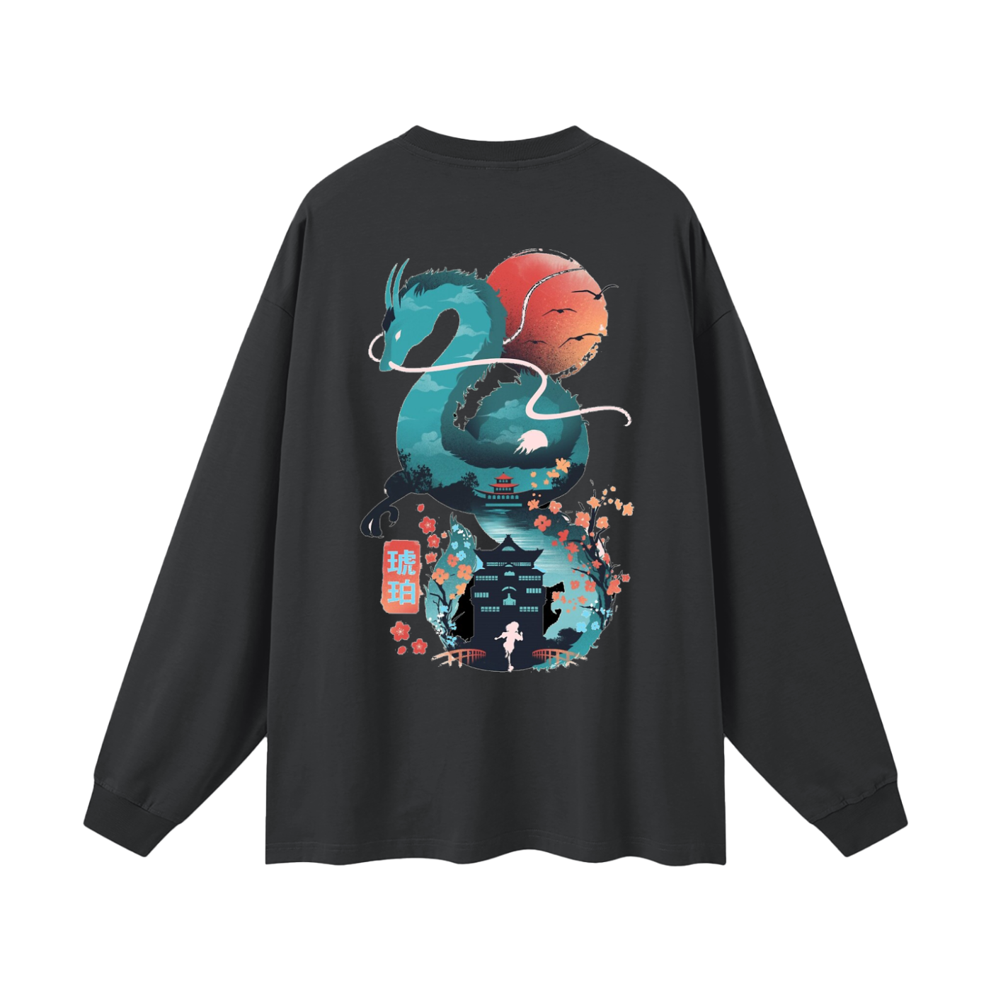 Model wearing VÉRON oversized long sleeve shirt streetwear fit 6