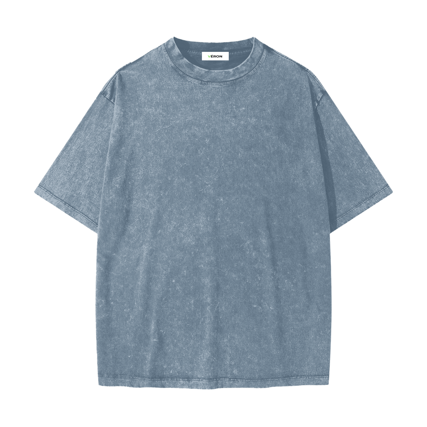 Premium cotton fabric close-up of VÉRON washed T-shirt 6