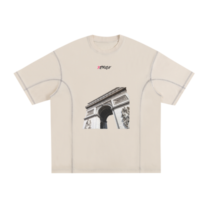 Front view of VÉRON Paris streetwear unisex t-shirt for men and women.

