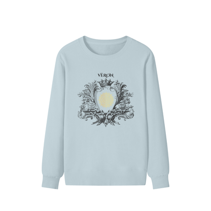 Light Sweatshirt with decorative design and 'Véron' text on a white background