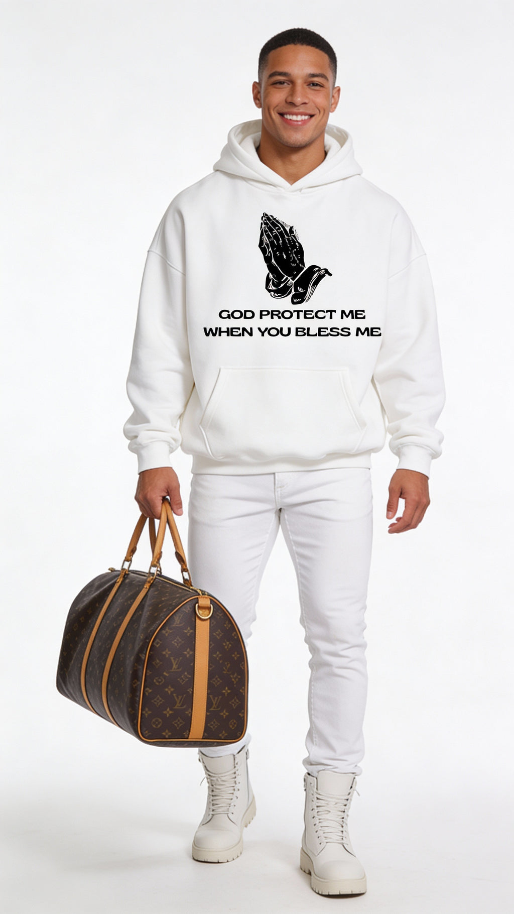 GOD PROTECT ME WHEN YOU BLESS ME premium streetwear hoodie 1