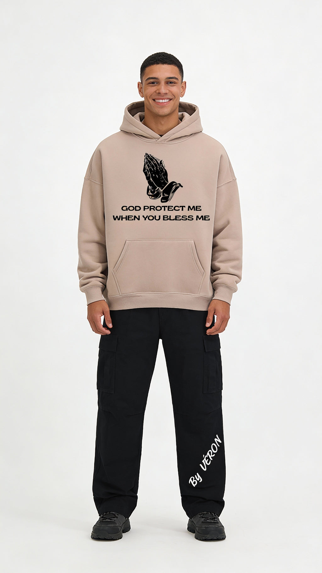 GOD PROTECT ME WHEN YOU BLESS ME  premium streetwear hoodie 4