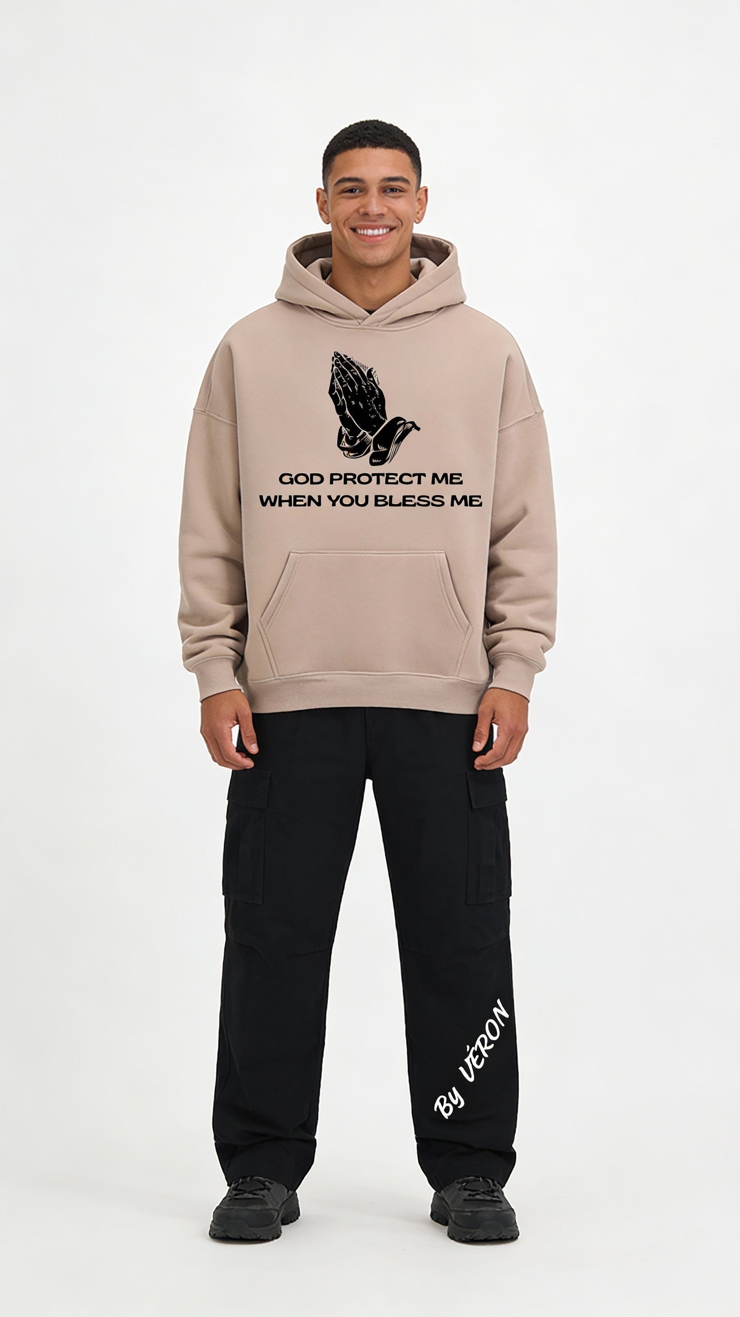 GOD PROTECT ME WHEN YOU BLESS ME  premium streetwear hoodie 4