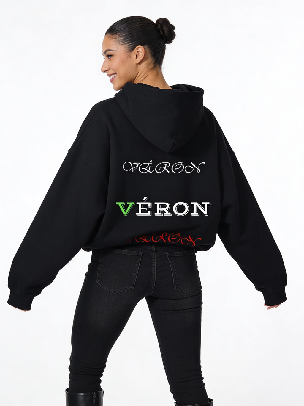 VÉRON luxury oversized unisex hoodie for men and women 4