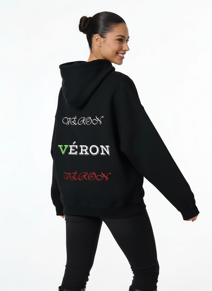 VÉRON luxury oversized unisex hoodie for men and women 3