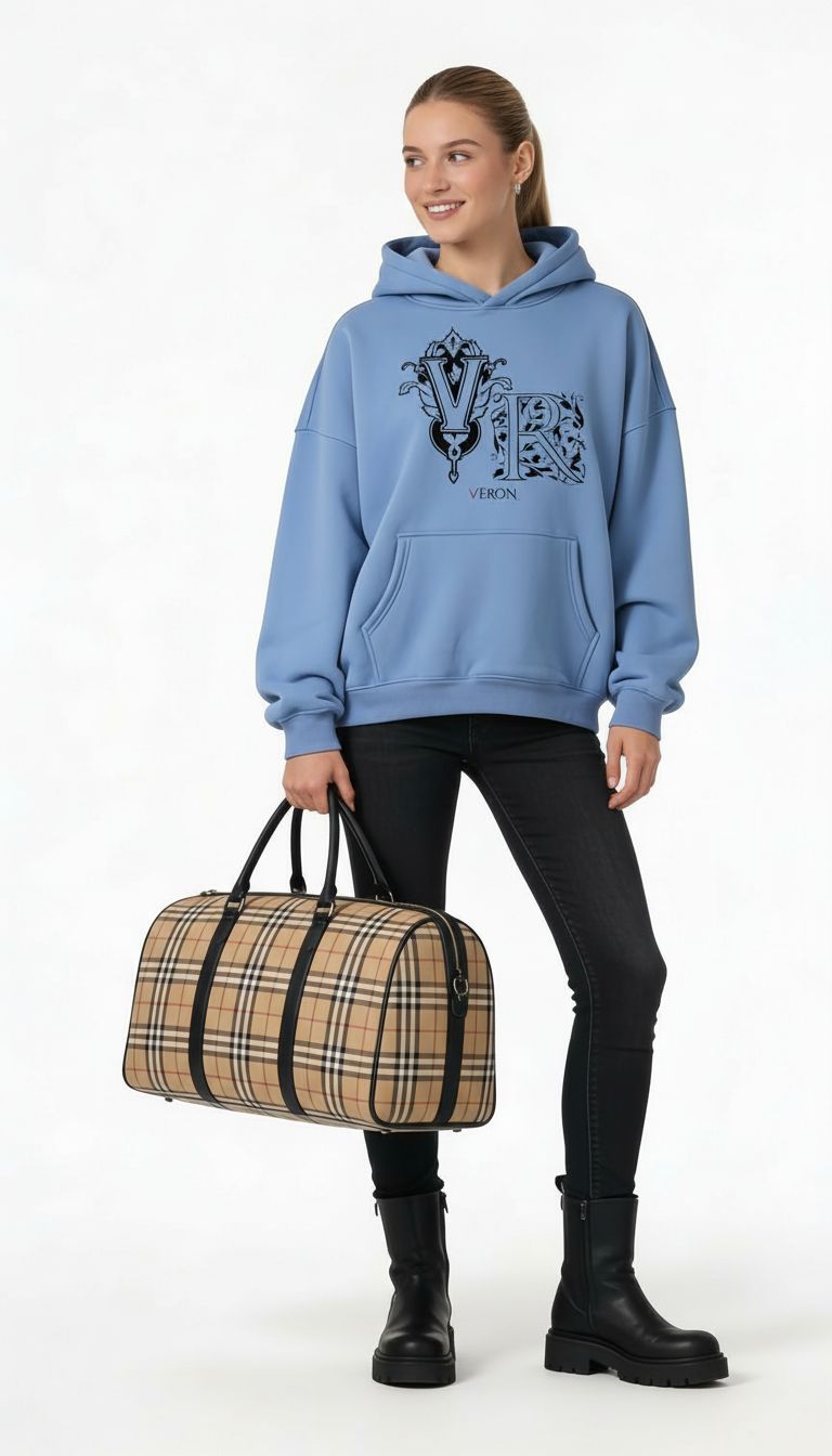 Men and women wearing VÉRON luxury streetwear hoodie 3