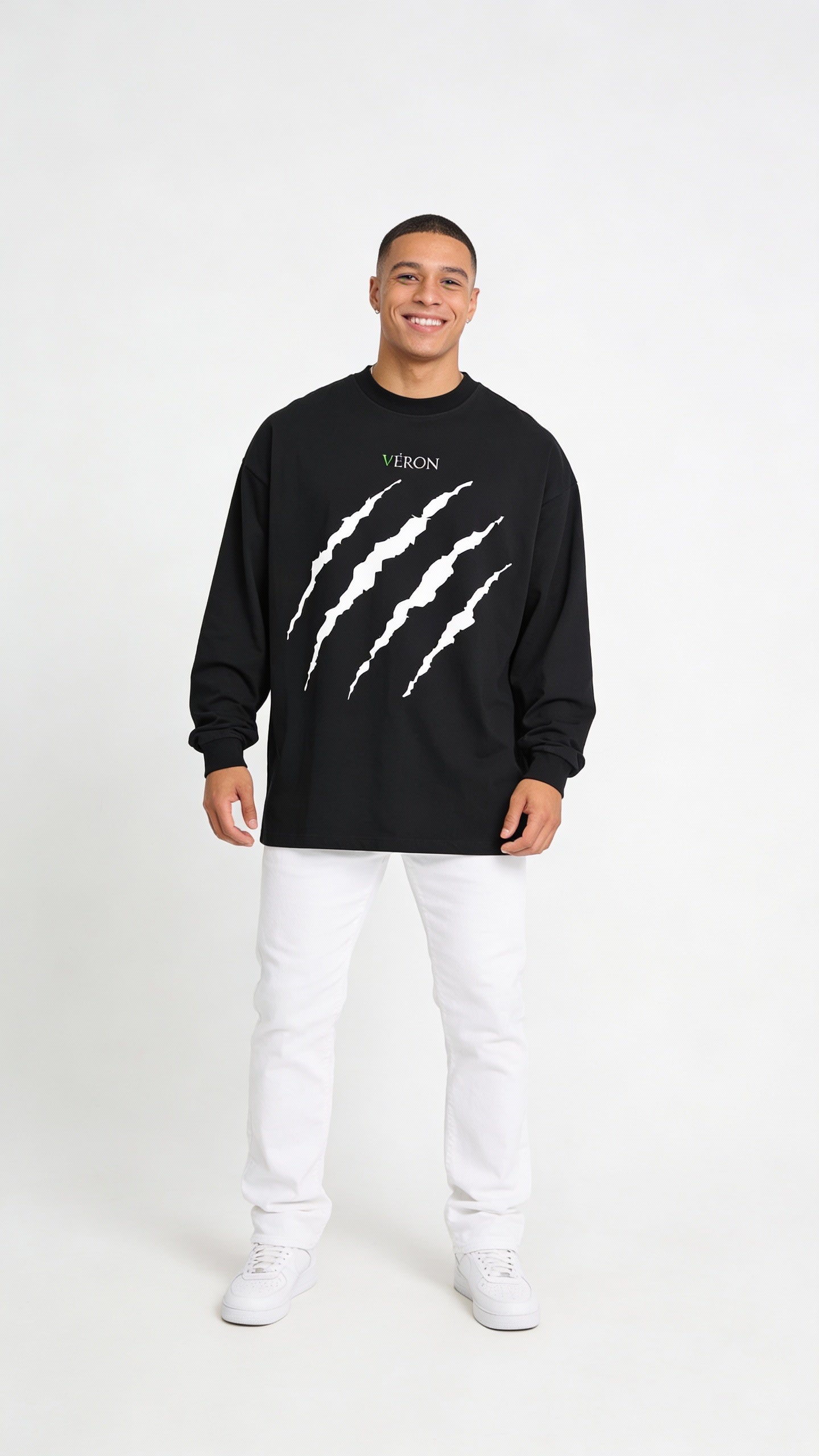 VÉRON Tiger’s Claw oversized premium long sleeve shirt for men and women 3