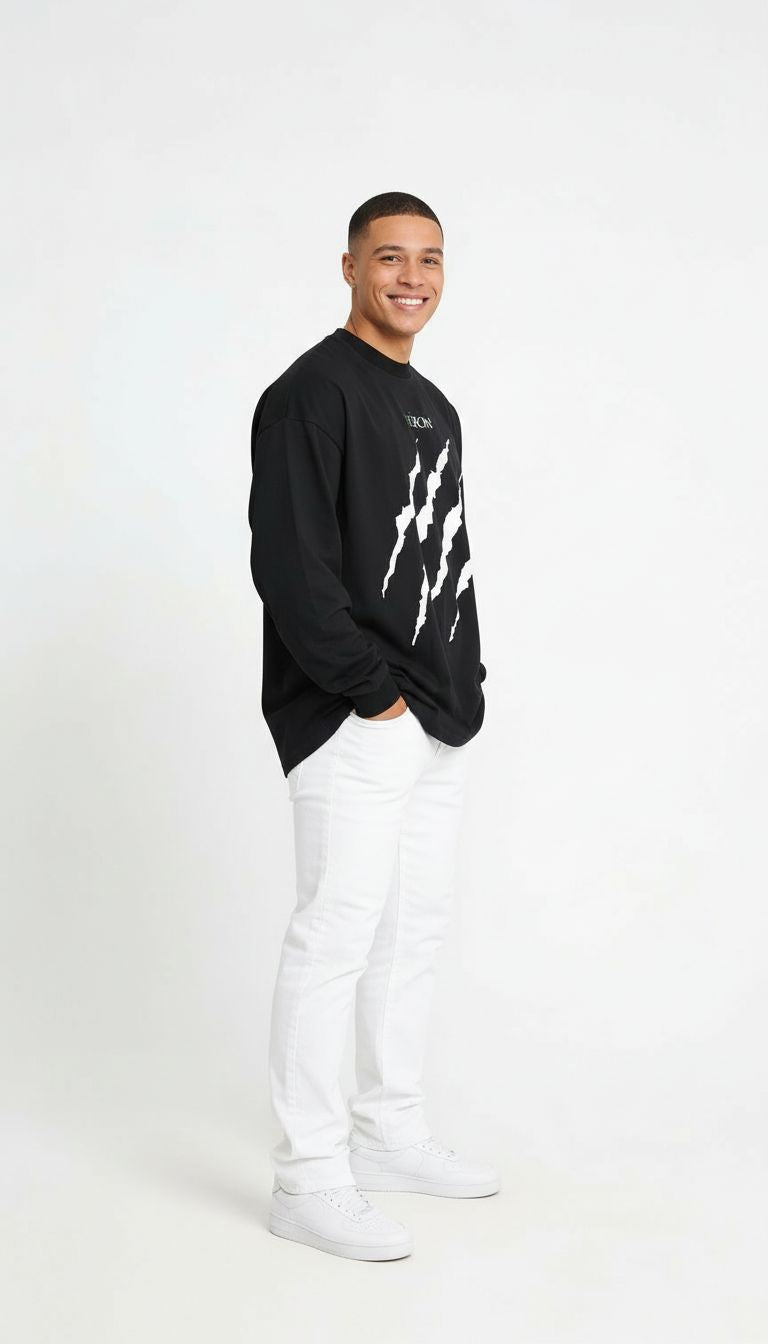 VÉRON Tiger’s Claw oversized premium long sleeve shirt for men and women 4