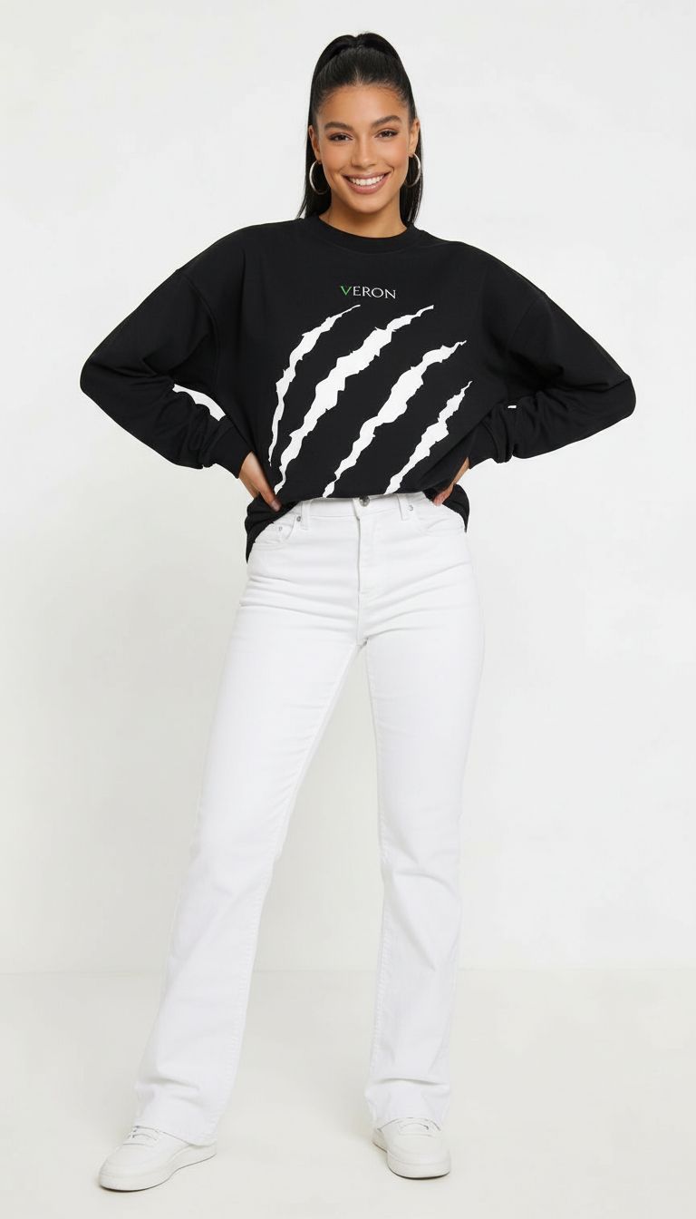 VÉRON Tiger’s Claw oversized premium long sleeve shirt for men and women 1